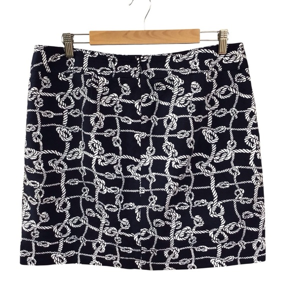 Talbots Nautical Rope Skirt With Pockets Navy Blue Size 14P - Picture 3 of 9
